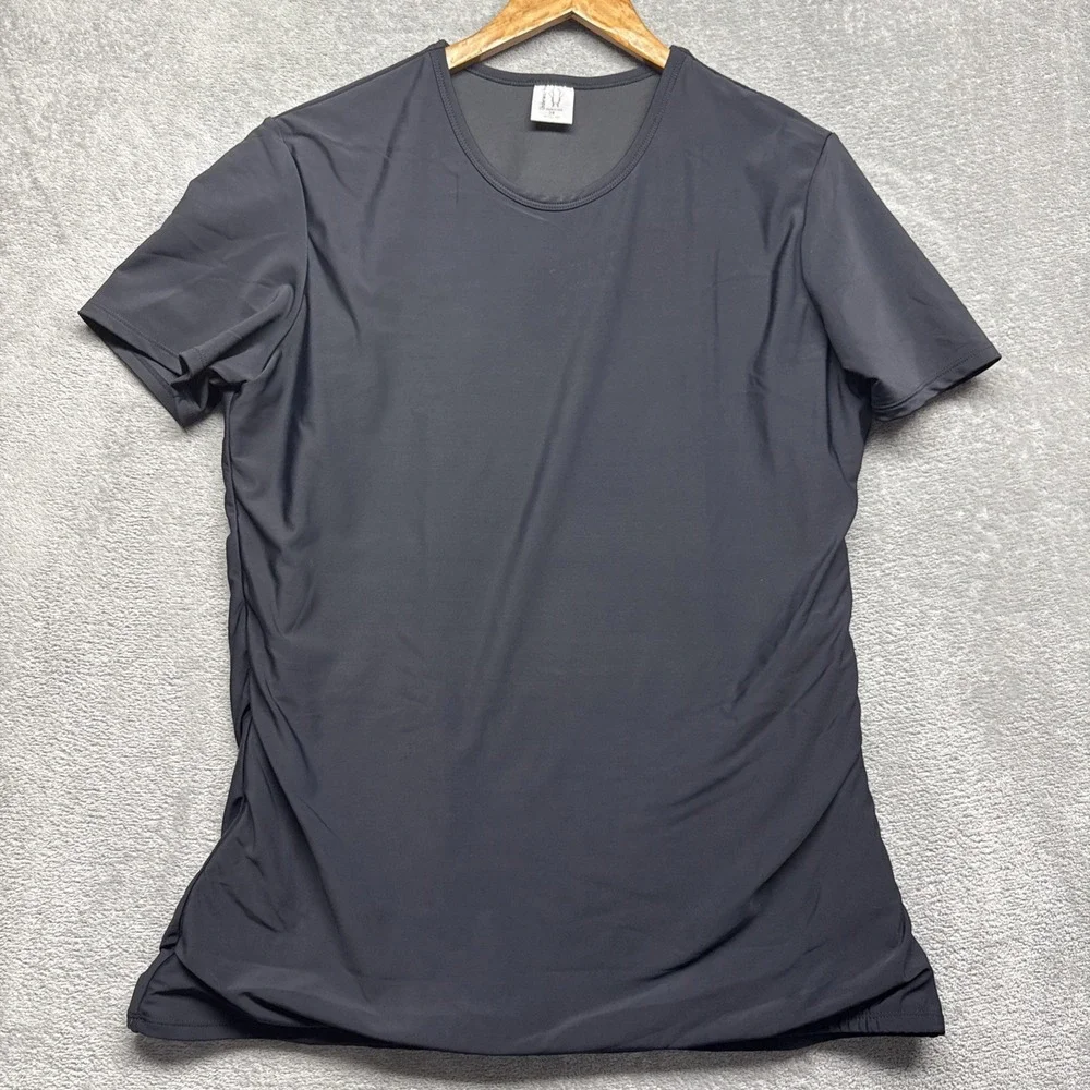 Underworks Mens‎ Concealer Compression Crew Neck T-Shirt Model 998 Black 2X USA